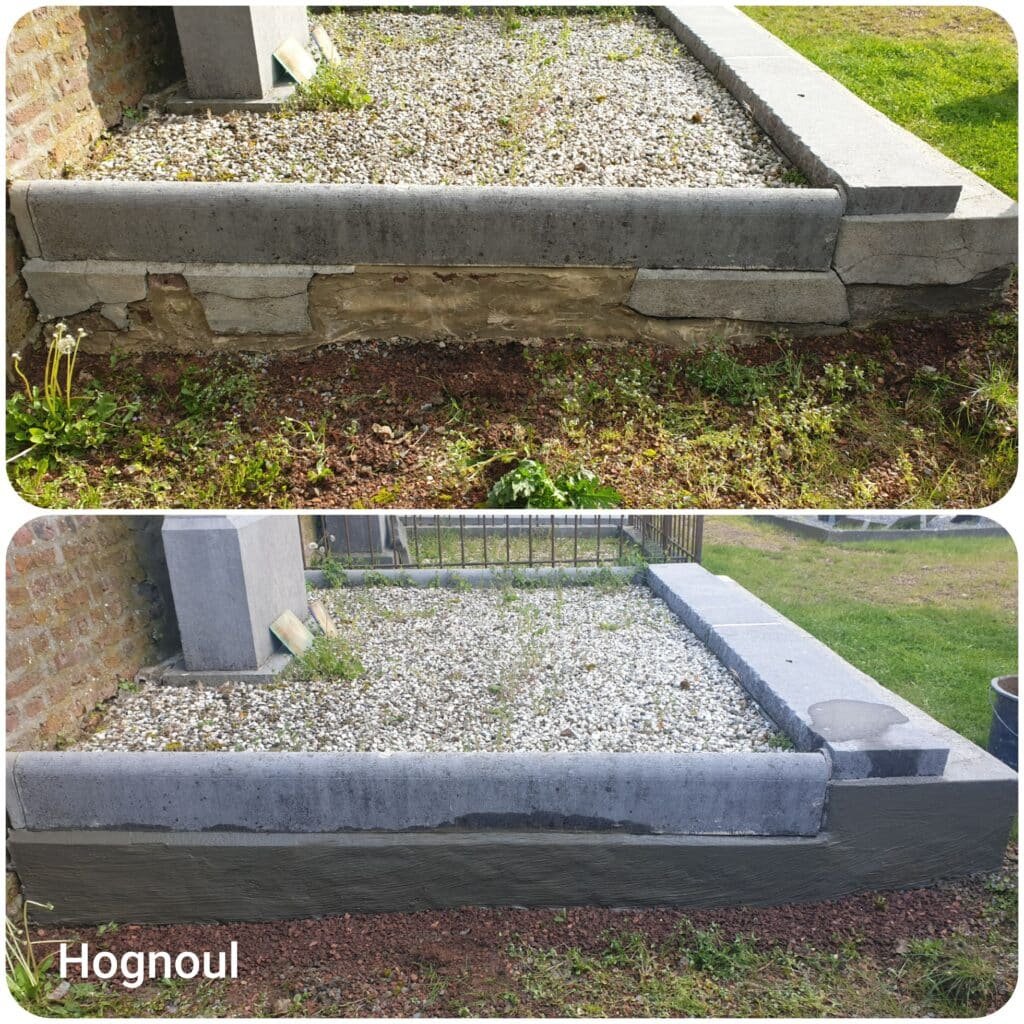 Remise en état tombe